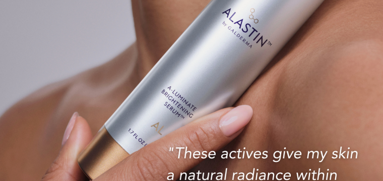 Alastin A-Luminate brightening serum photo from bazaar magazine